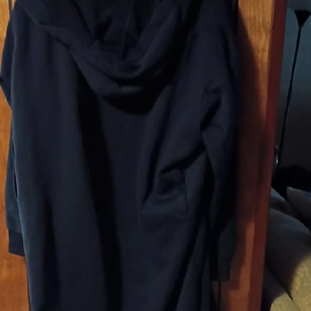 Men's Navy Blue Hooded Robe - Picture 4 of 7